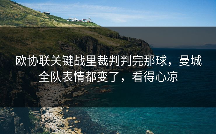 欧协联关键战里裁判判完那球,曼城全队表情都变了,看得心凉 欧协联关键战里裁判判完那球,曼城全队表情都变了,看得心凉