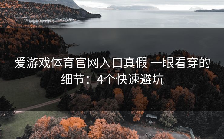 爱游戏体育官网入口真假 一眼看穿的细节：4个快速避坑