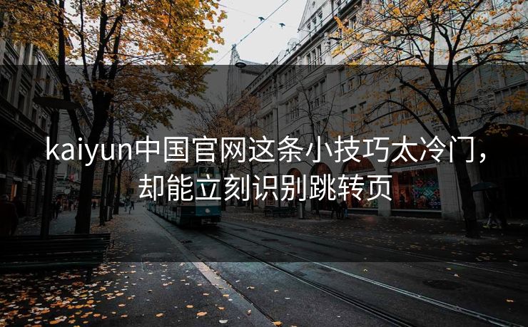 kaiyun中国官网这条小技巧太冷门，却能立刻识别跳转页