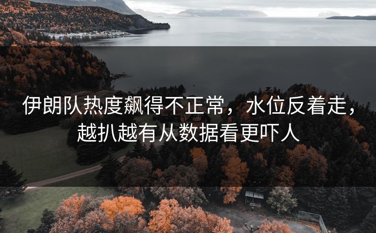 伊朗队热度飙得不正常，水位反着走，越扒越有从数据看更吓人